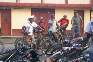 Bicycles for sale at the local market