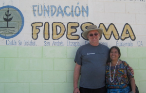 Dave Schweidenback and Margarita Caté in front of the FIDESMA building