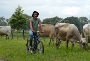 Javier Venegas working on the ranch