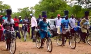 Water Bucket Bike Race in Togo, Spring 2021