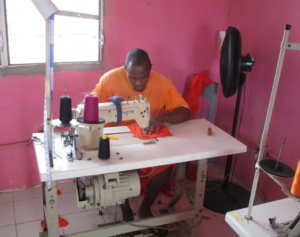 Sewing in Belize Central Prison