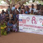 Togo International Women's Rights Day, March 2023, group with banner