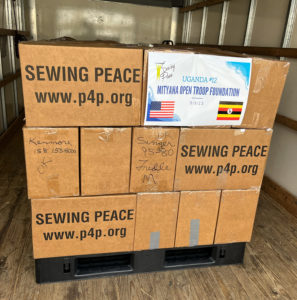Uganda #12: pallet of sewing machines on 9 May 2023