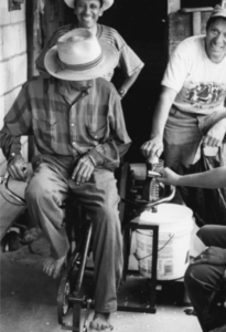 Grinding corn with a bike